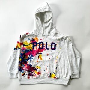 Ralph Lauren Polo Paint Splatter Hoodie - Kids Size XL (16)